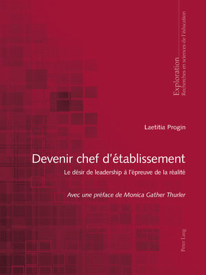 cover image of Devenir chef d'établissement